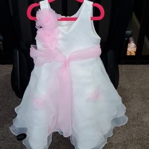 Soft white girls dress for Easter or flower girl